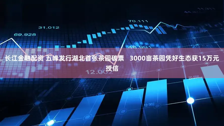 长江金融配资 五峰发行湖北首张茶园碳票   3000亩茶园凭好生态获15万元授信