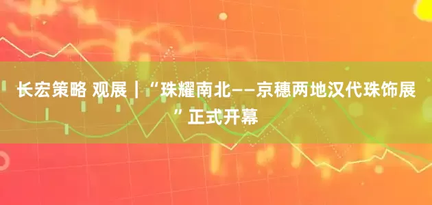 长宏策略 观展｜“珠耀南北——京穗两地汉代珠饰展”正式开幕